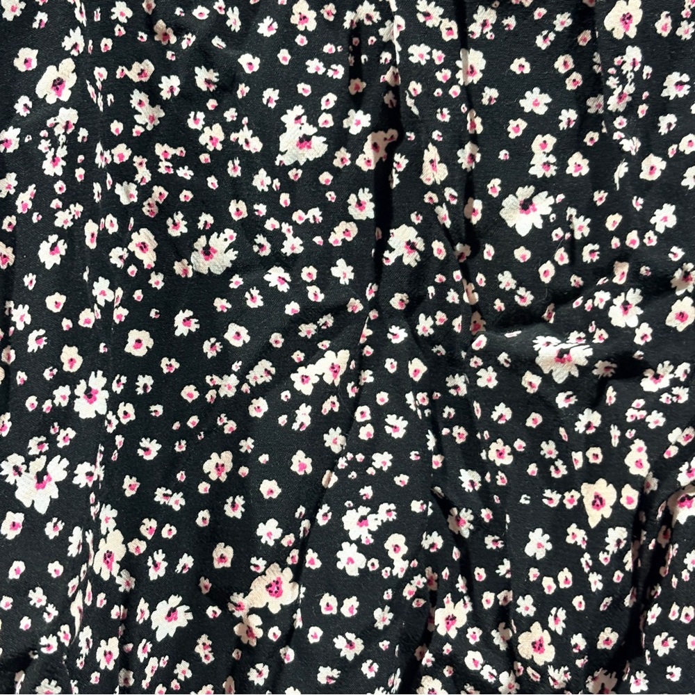 ON 34th Black Floral Button Blouse Plus Size 3X Long Sleeve Fall Top - Picture 3 of 8